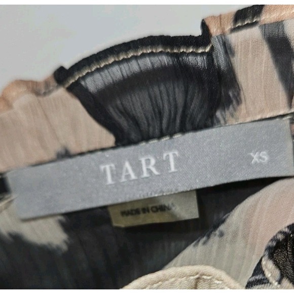 Y2K Sheer Babydoll Floral Ruffle Top Blouse Size XS Fairy Garden Whimsy - Picture 5 of 5